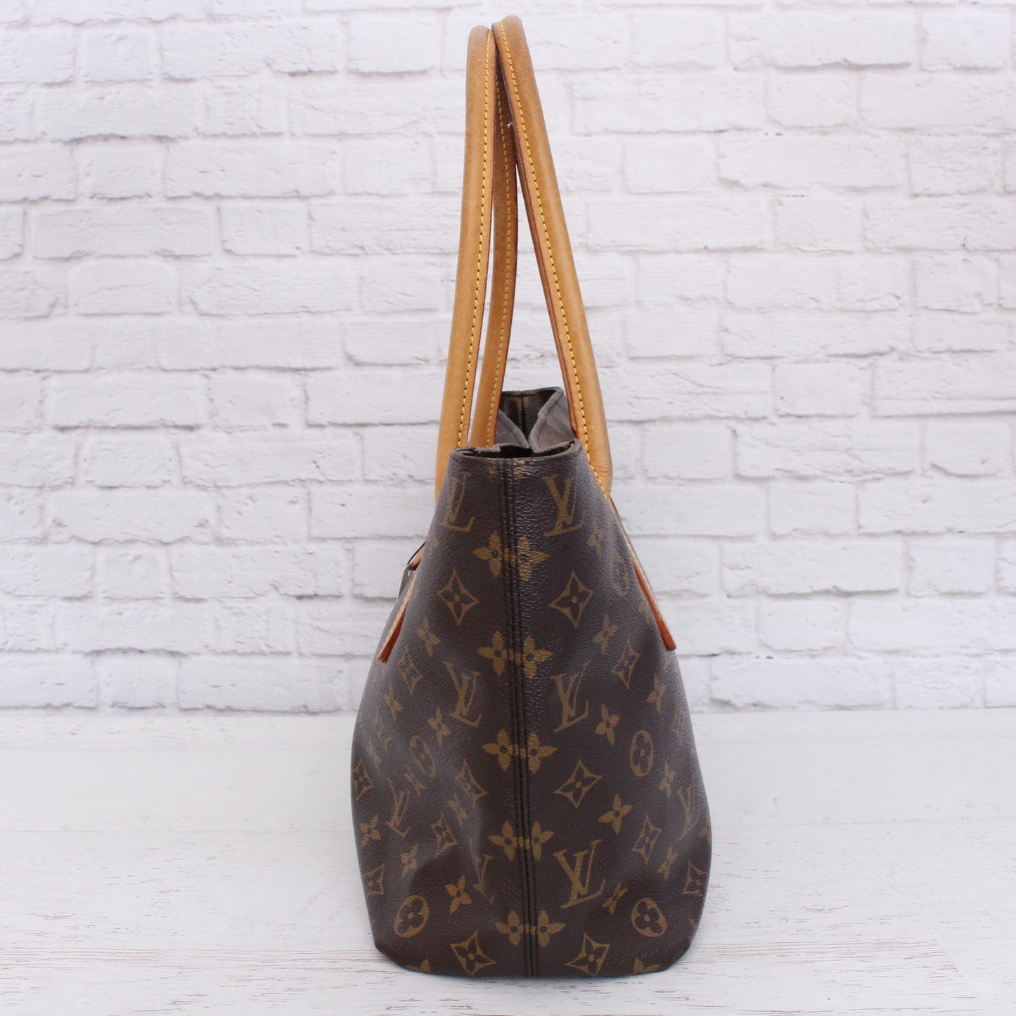 Louis Vuitton Raspail PM Monogram Tote Brown Shoulder Purse Large Handbag A5134