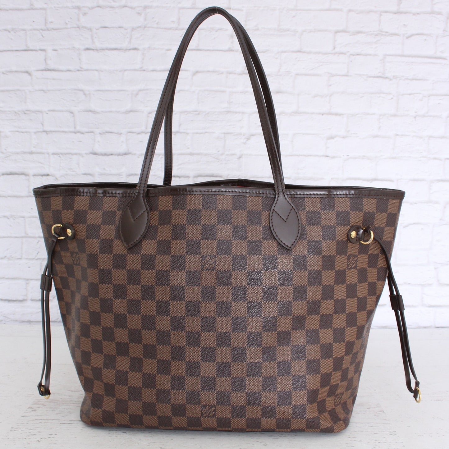 Louis Vuitton Neverfull MM Damier Ebene Leather Tote