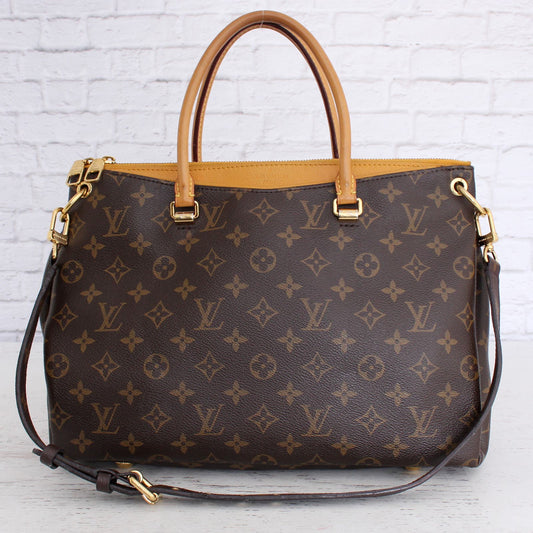 Louis Vuitton Pallas Saffron MM Monogram Shoulder Bag