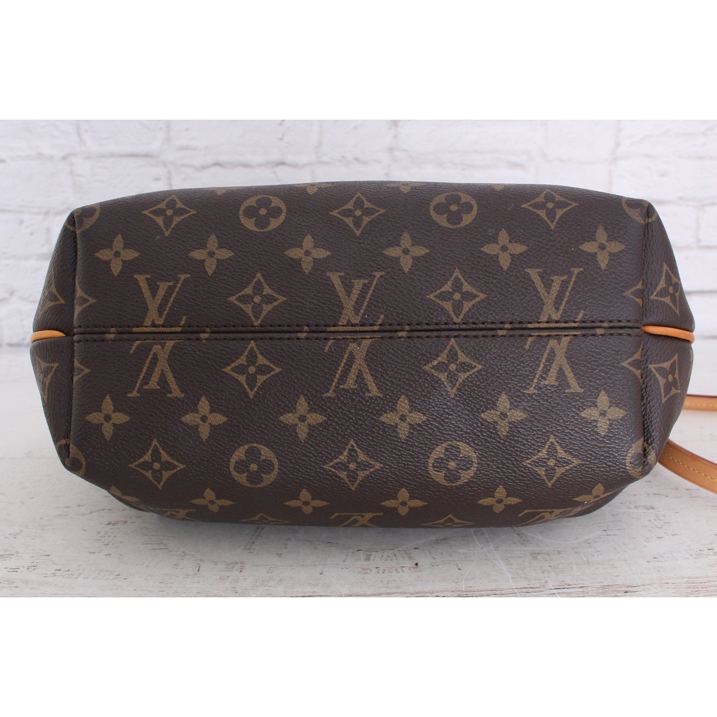 Louis Vuitton Turenne PM Monogram Crossbody Purse Canvas Satchel Brown