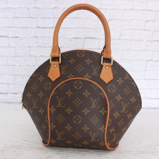 Louis Vuitton Ellipse PM Monogram Satchel Purse Handbag Tote Leather