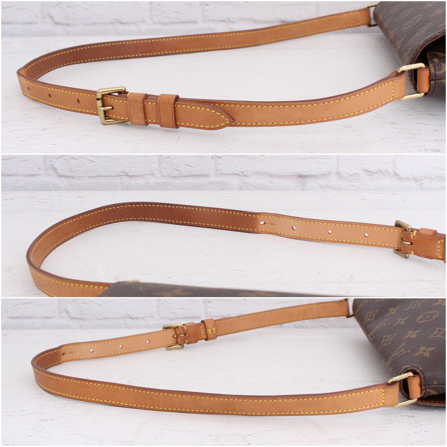 Louis Vuitton Musette Tango Short PM Monogram Shoulder Purse Messenger A3403