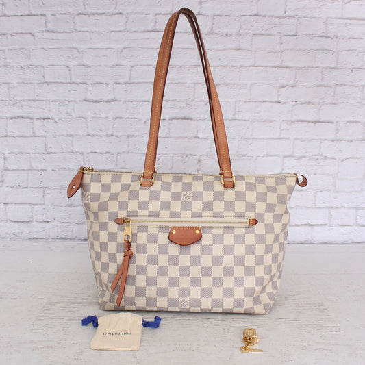 Louis Vuitton Iena PM Zip Tote Damier Azur Shoulder Bag