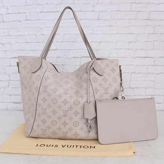 Louis Vuitton Hina MM with Pouch Gray Mahina Shoulder Bag