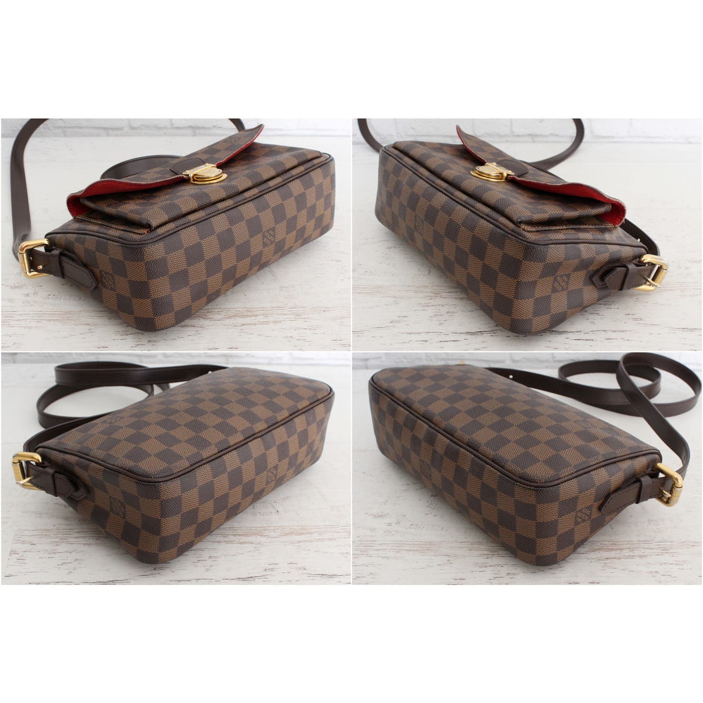 Louis Vuitton Ravello GM Damier Ebene Crossbody & Shoulder Bag Purse