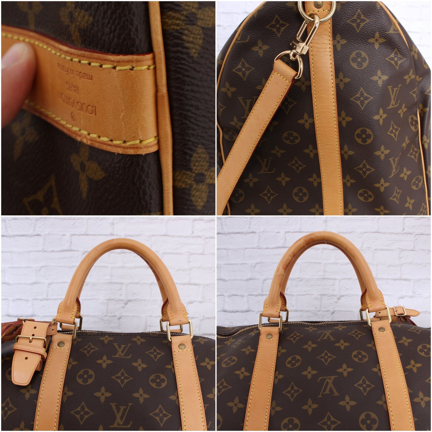 Louis Vuitton Keepall 60 Bandouliere Monogram Duffle Luggage Bag