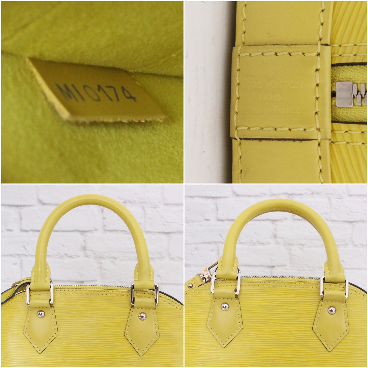 Louis Vuitton Alma BB Pistache Epi Crossbody Leather Satchel Handbag A3346