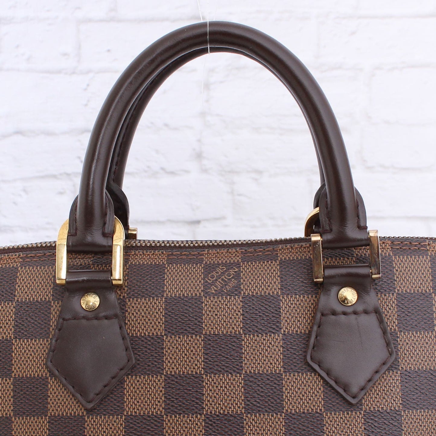 Louis Vuitton Alma MM Damier Ebene Satchel