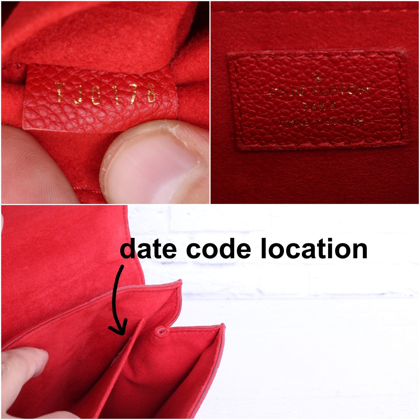 Louis Vuitton Saint Sulpice PM Red Empreinte Chain Shoulder Crossbody