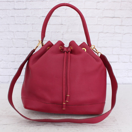 Louis Vuitton Noé Pink Taurillon Shoulder Bag Bucket Handbag Shoulder