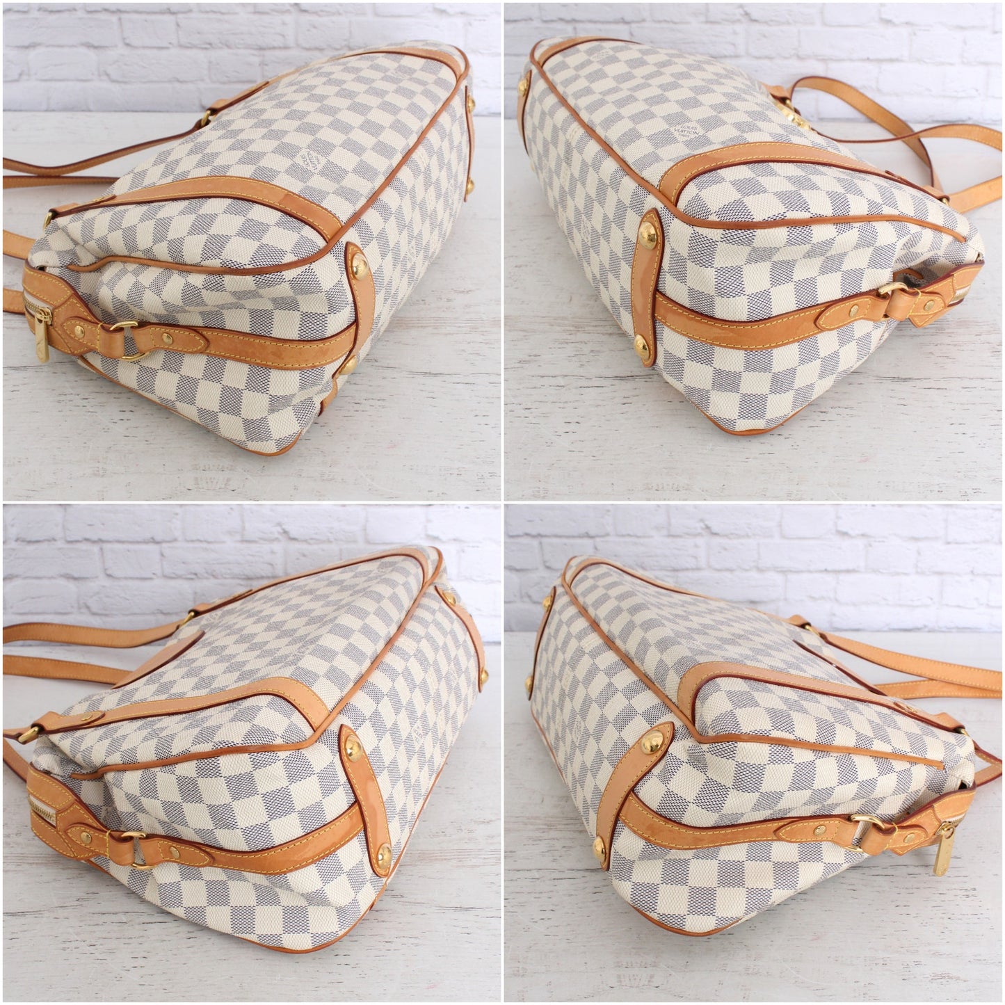 Louis Vuitton Stresa PM Damier Azur Shoulder Bag Purse