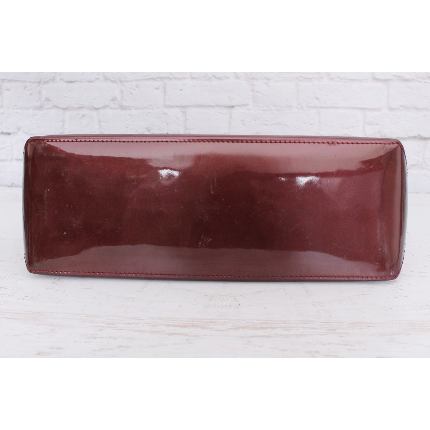 Louis Vuitton Wilshire PM Amarante Vernis Satchel Purse Handbag Pocket A5099