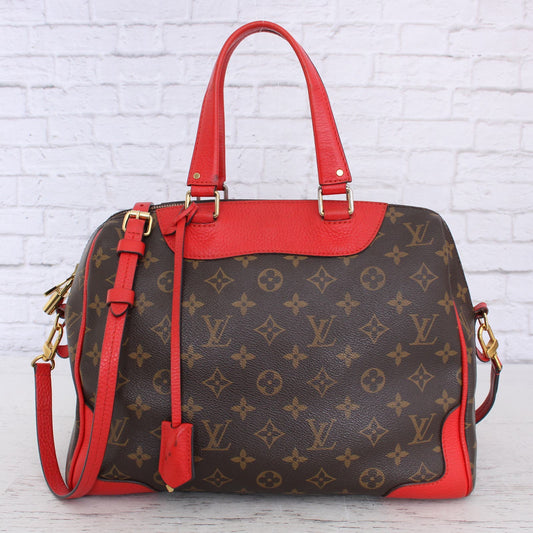 Louis Vuitton Retiro NM Monogram Shoulder Bag Satchel Purse Strap Zip