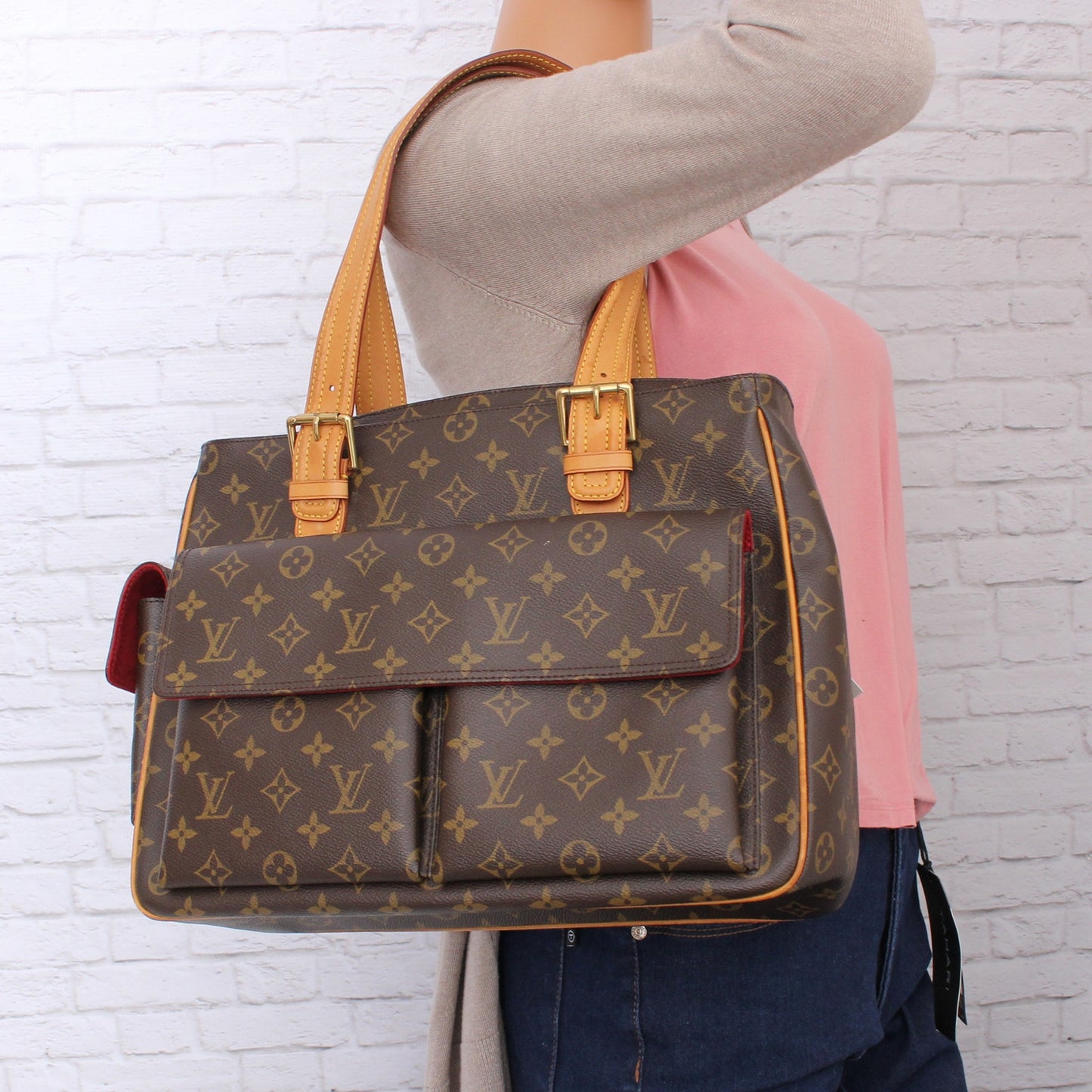 Louis Vuitton Multiple Cite Purse Monogram Bag Pochette Travel Canvas A4995