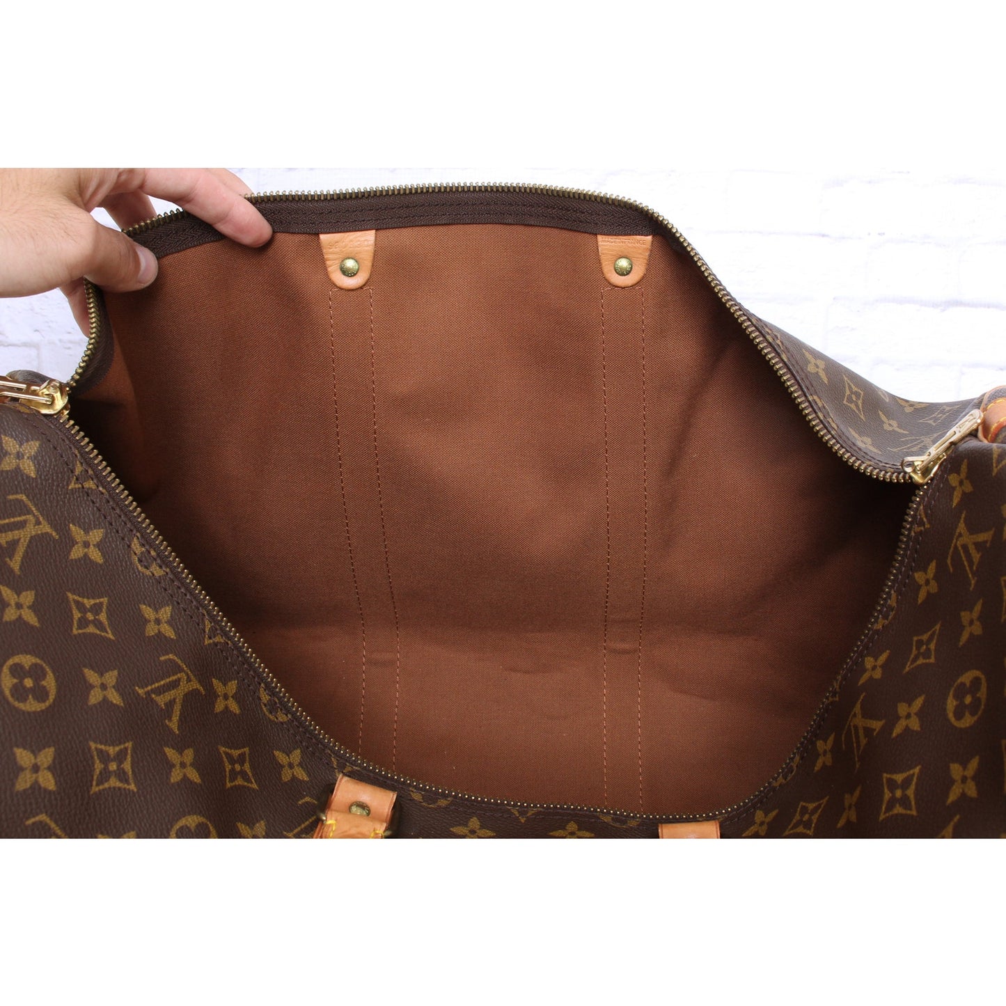 Louis Vuitton Keepall Bandouliere 55 Messenger Monogram Brown Travel