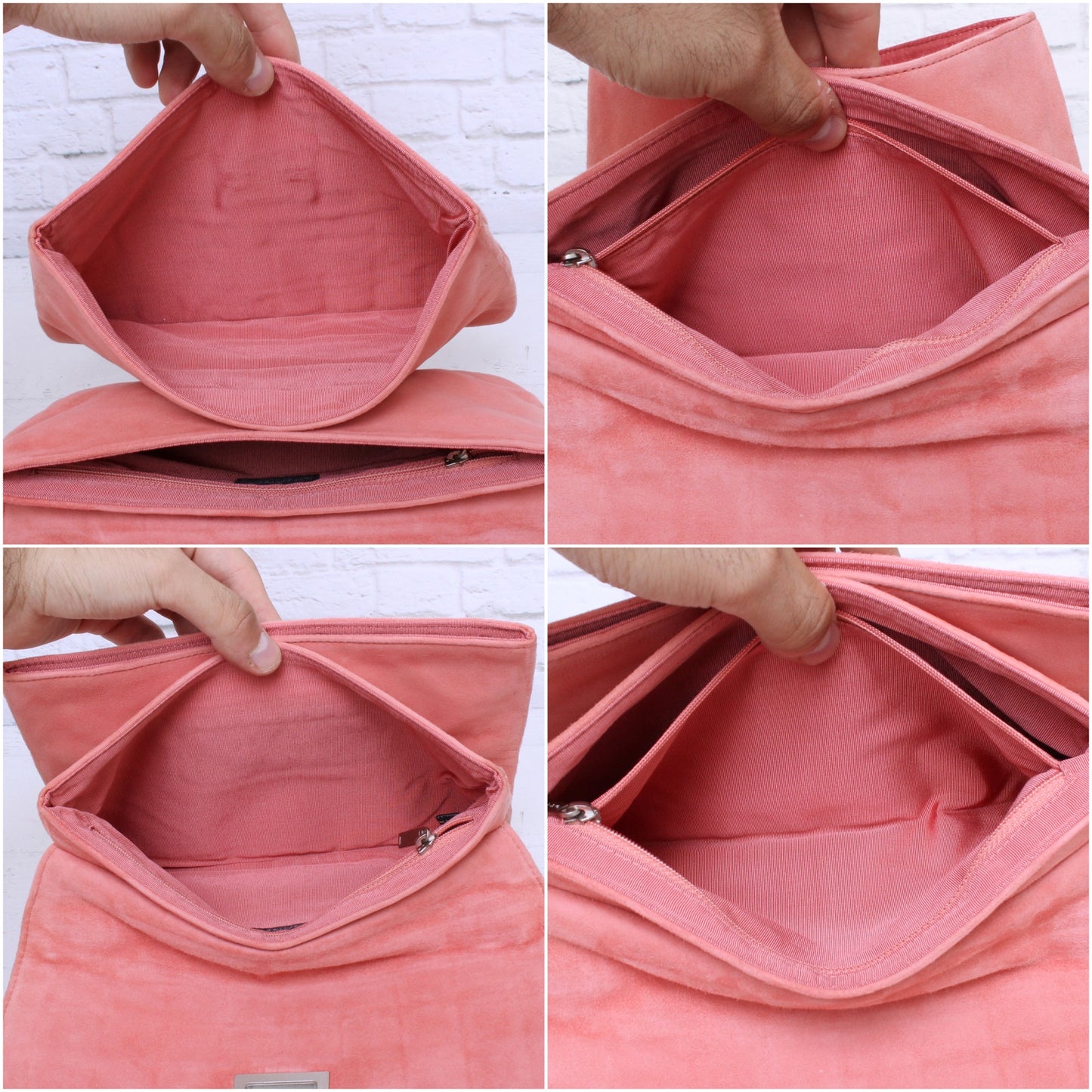 Chanel Chocolate Bar Reissue Flap Pink Suede Chain Shoulder Bag A3305