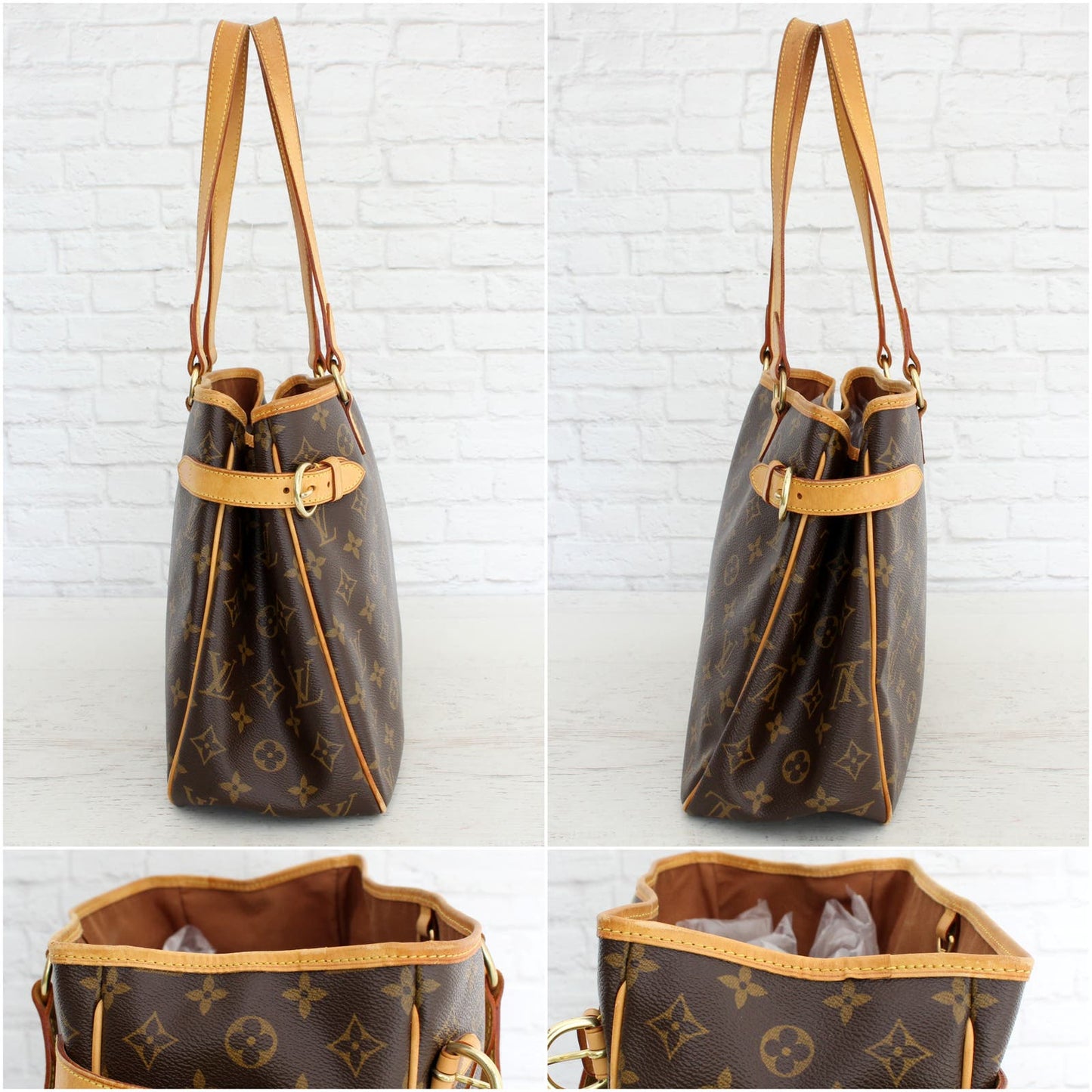 Louis Vuitton Batignolles Horizontal Monogram Shoulder LV Tote Leather