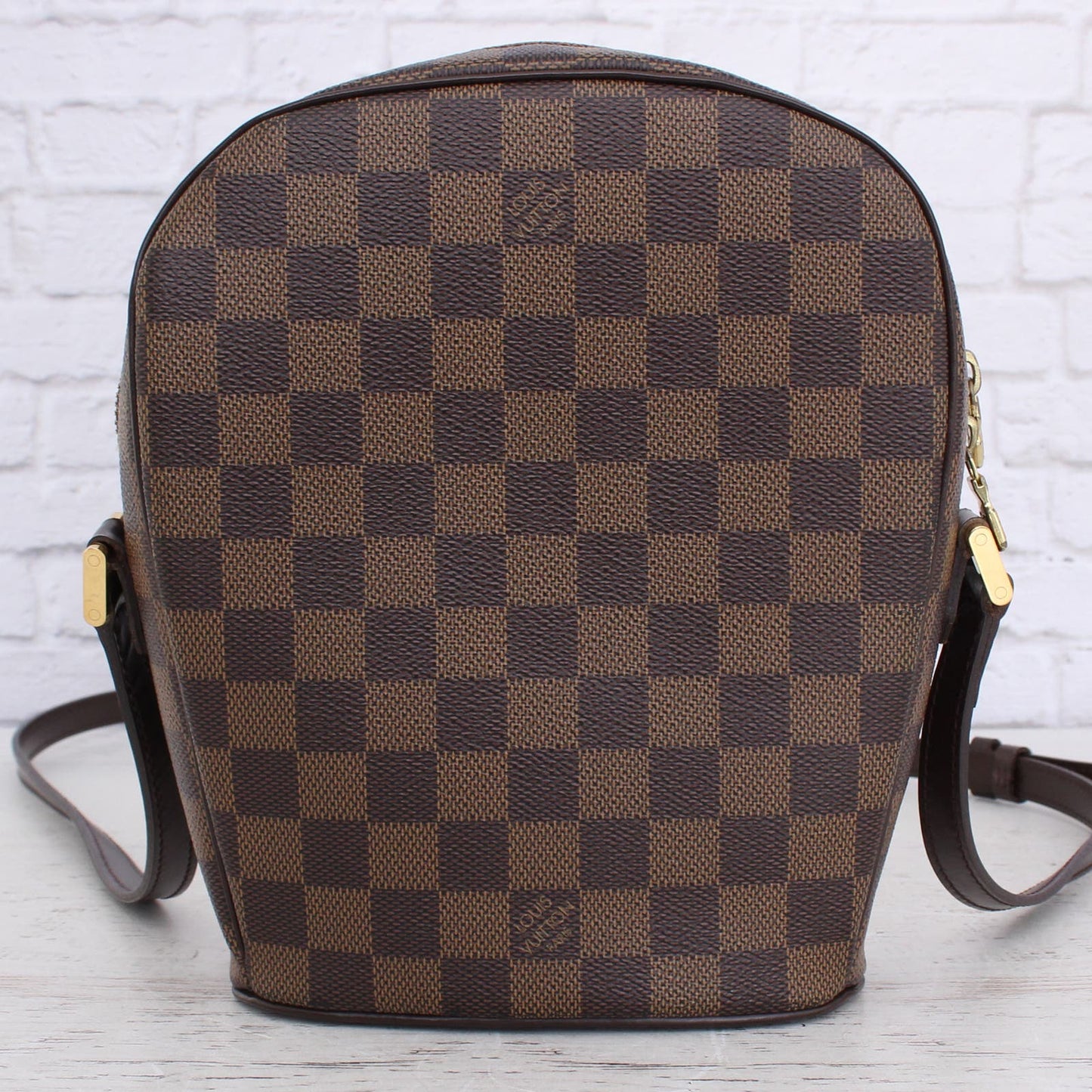 Louis Vuitton Ipanema PM Damier Ebene Crossbody Purse Messenger Brown