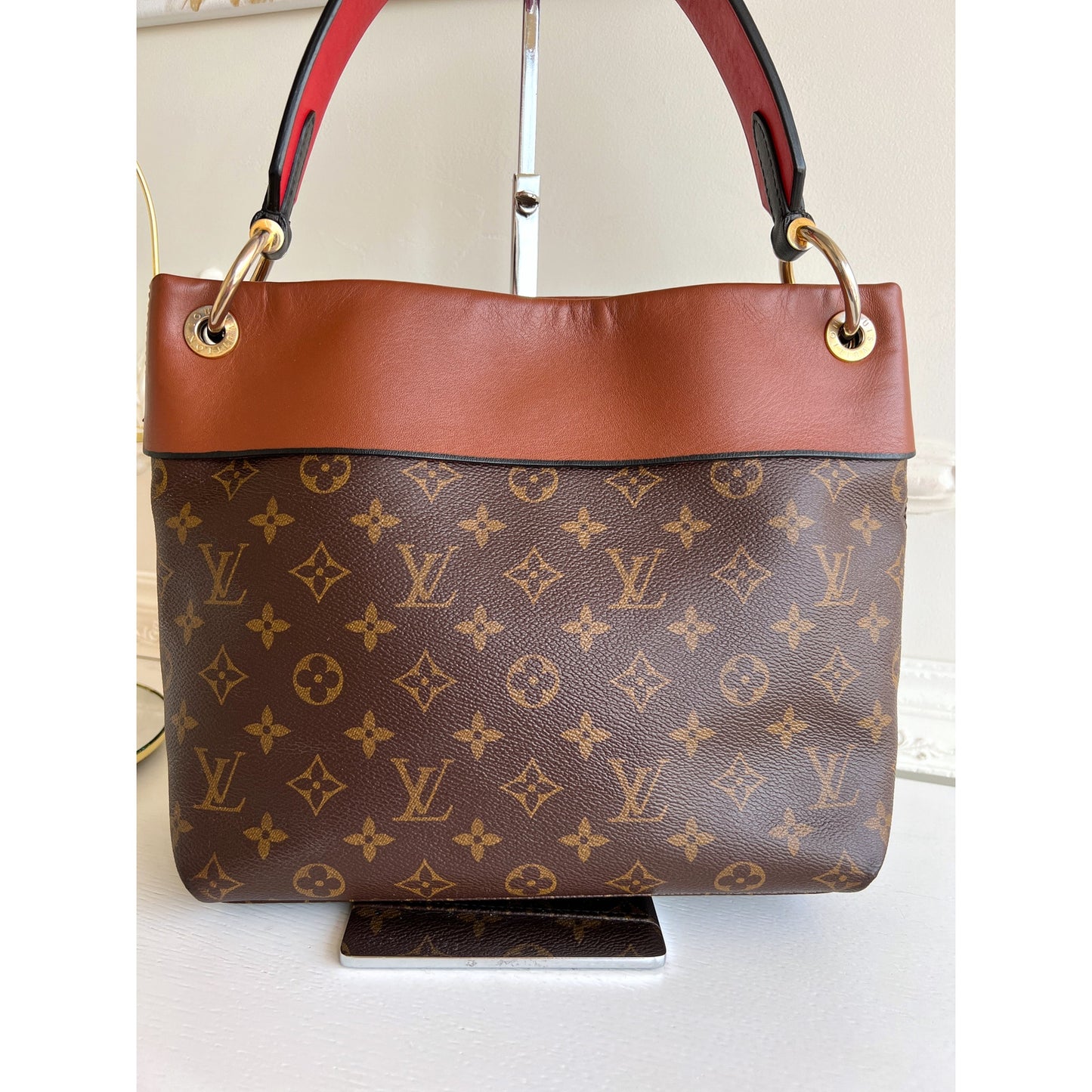 Louis Vuitton Tuileries Besace Monogram Shoulder Brown Satchel Purse