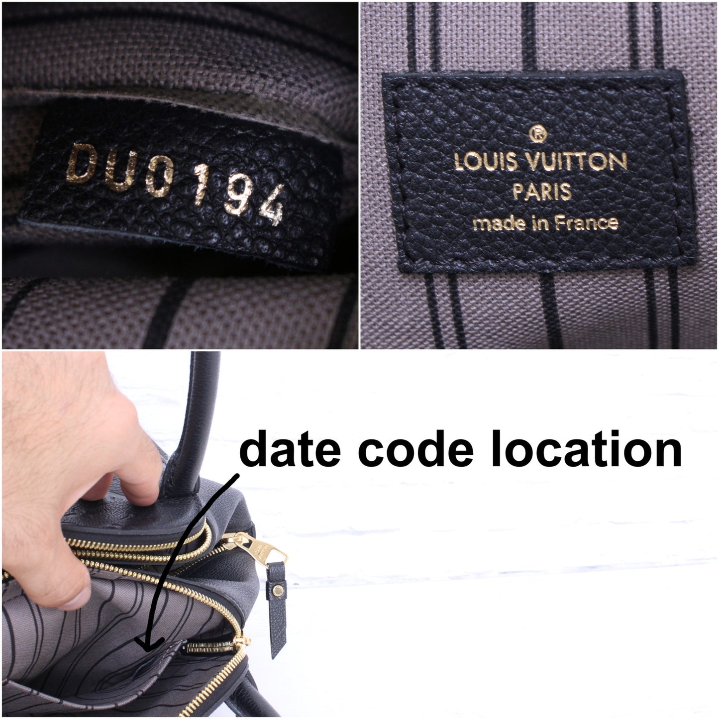 Louis Vuitton Marais MM Black Empreinte Satchel