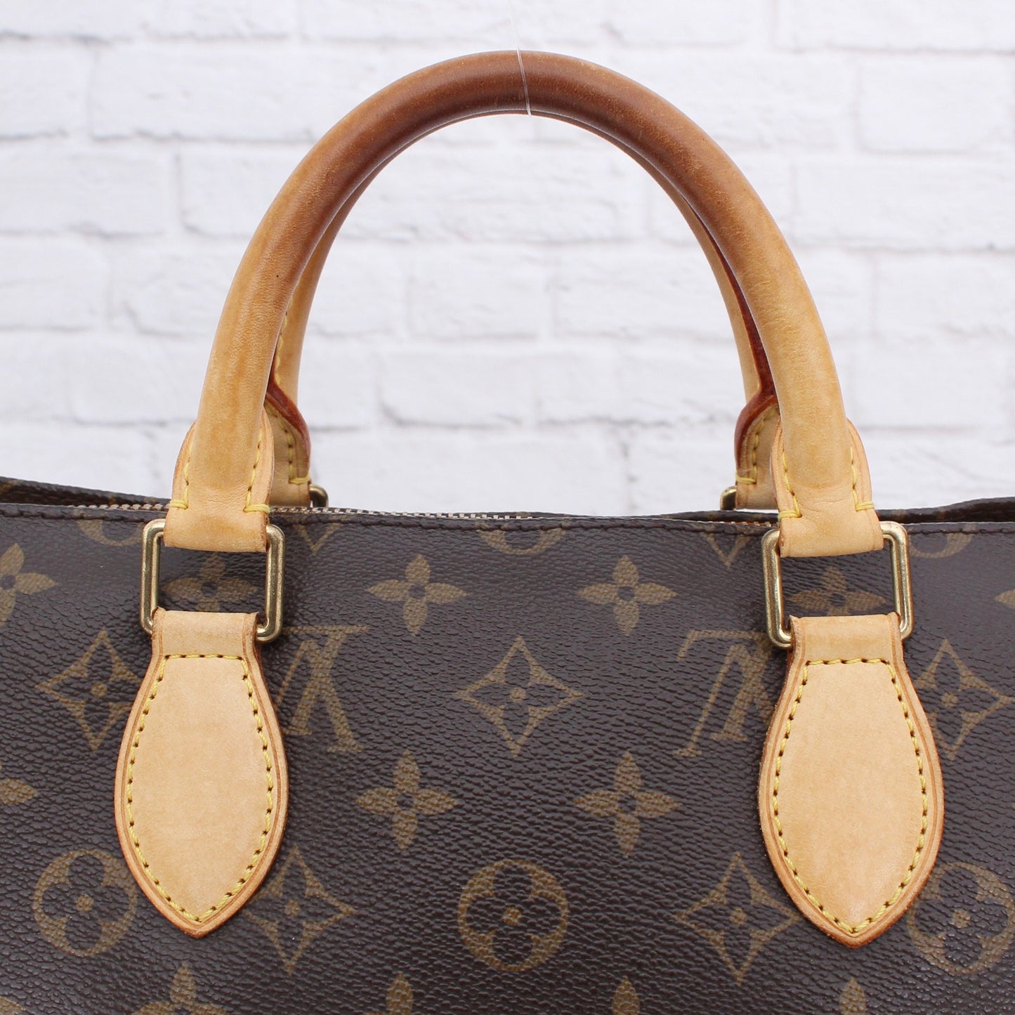 Louis Vuitton Popincourt Monogram Satchel Bag Purse Leather Brown Zip