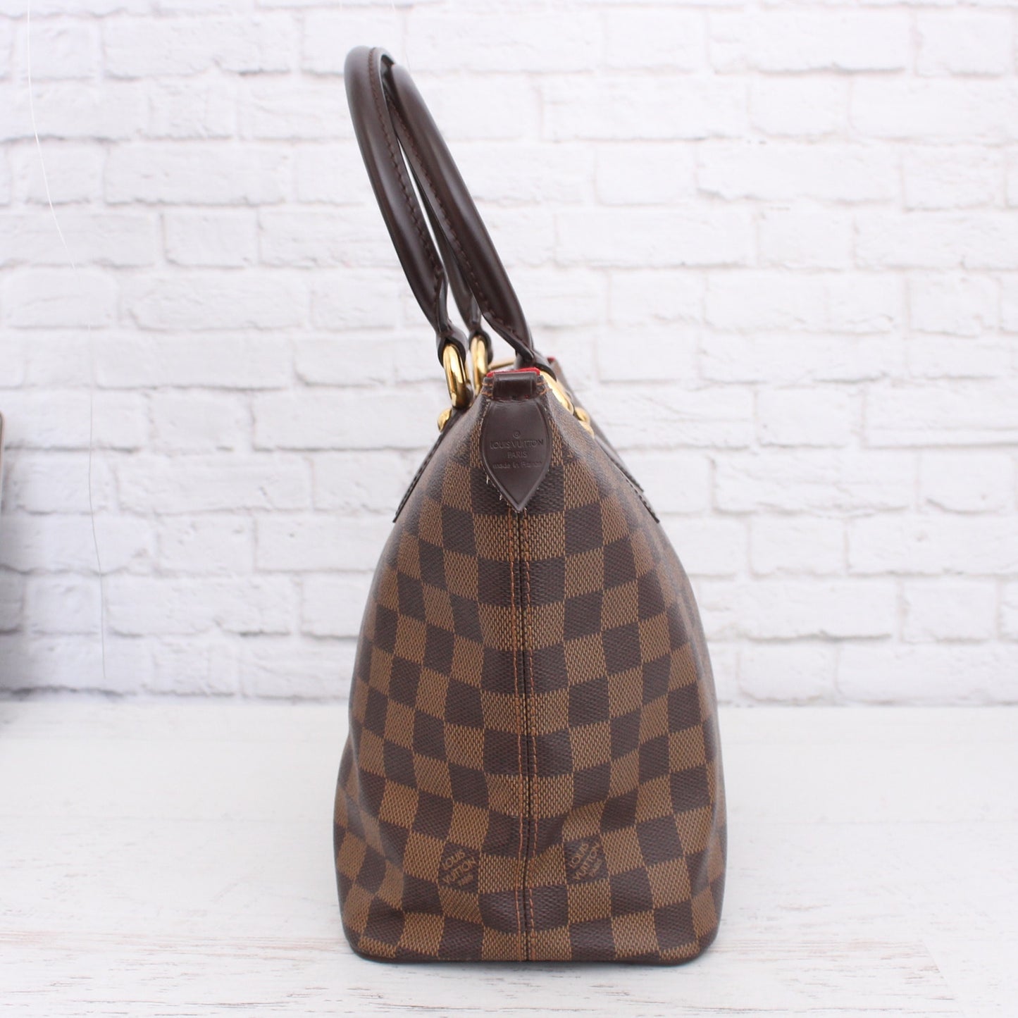 Louis Vuitton Saleya PM Tote Damier Ebene Shoulder Bag Handbag Leather LV Purse