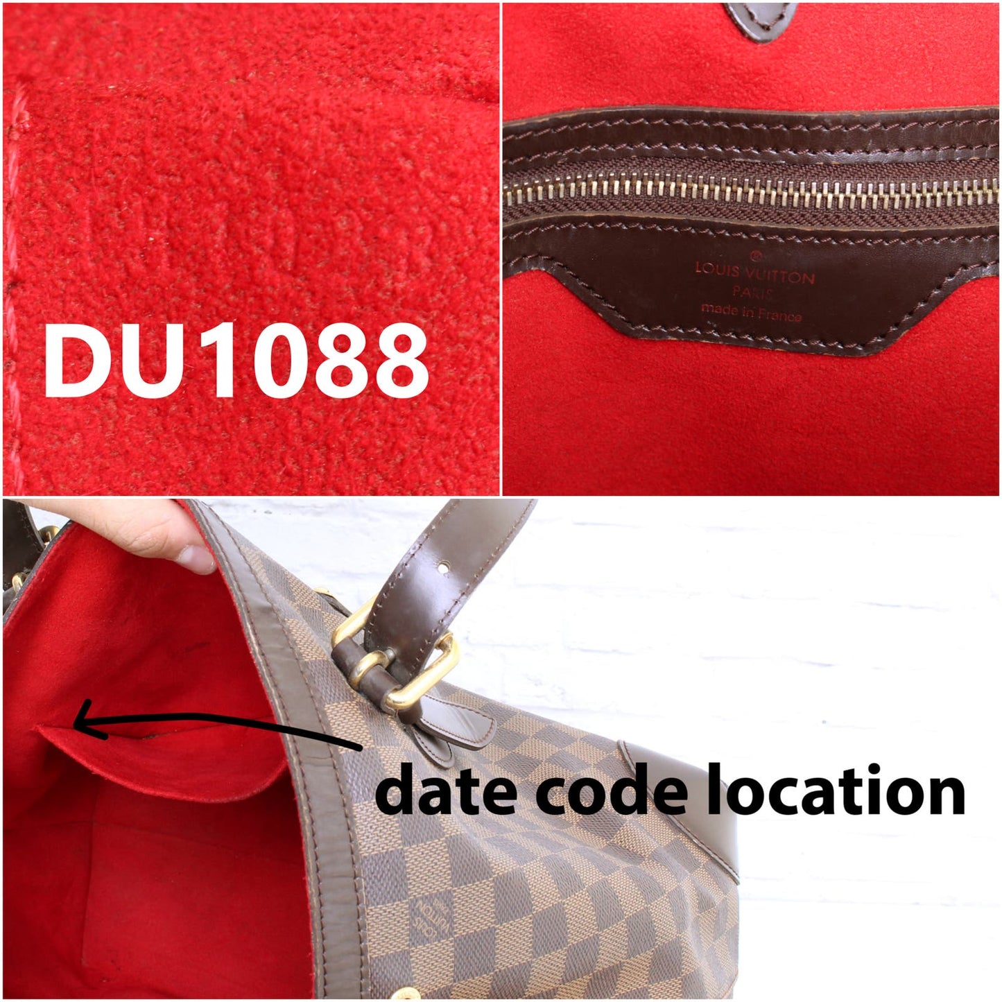 Louis Vuitton Hampstead MM Damier Ebene Tote