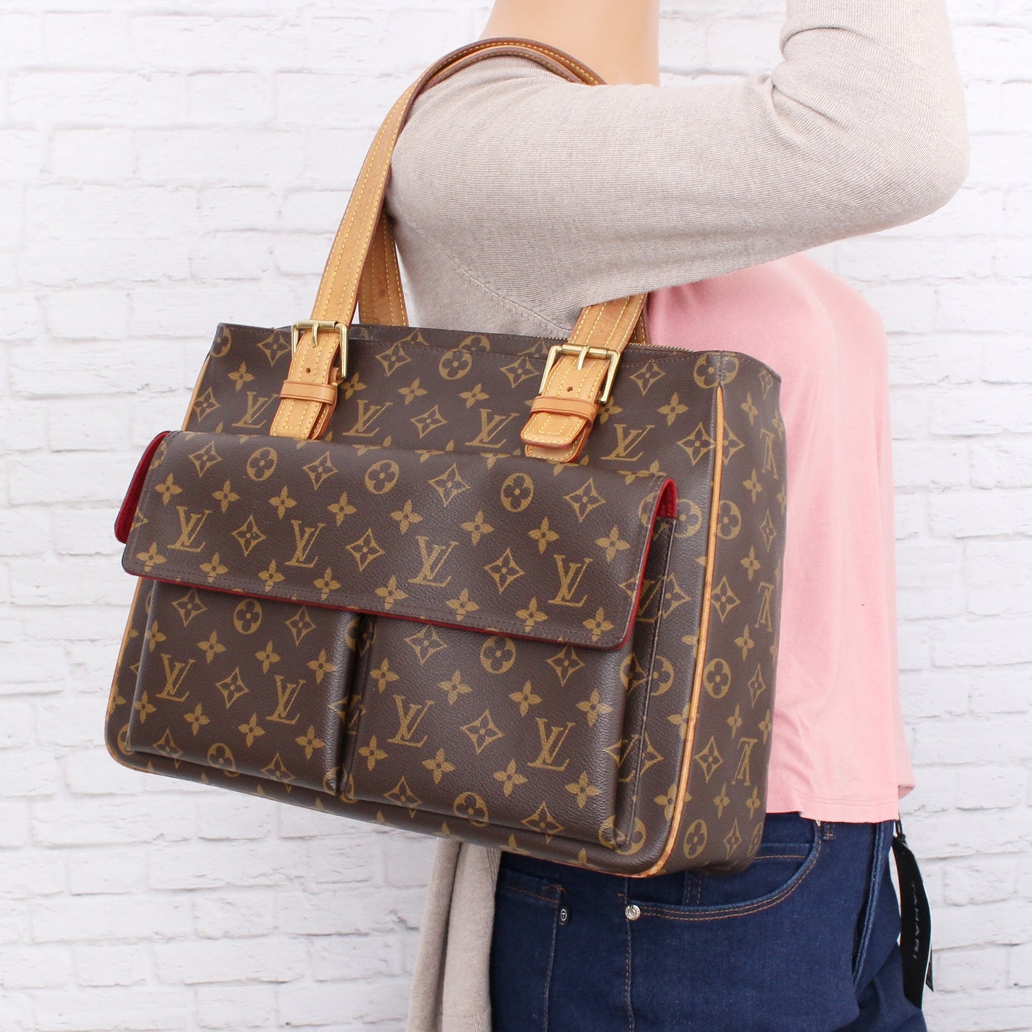 Louis Vuitton Multiple Cite Purse Monogram Bag Pochette Travel Canvas A5114