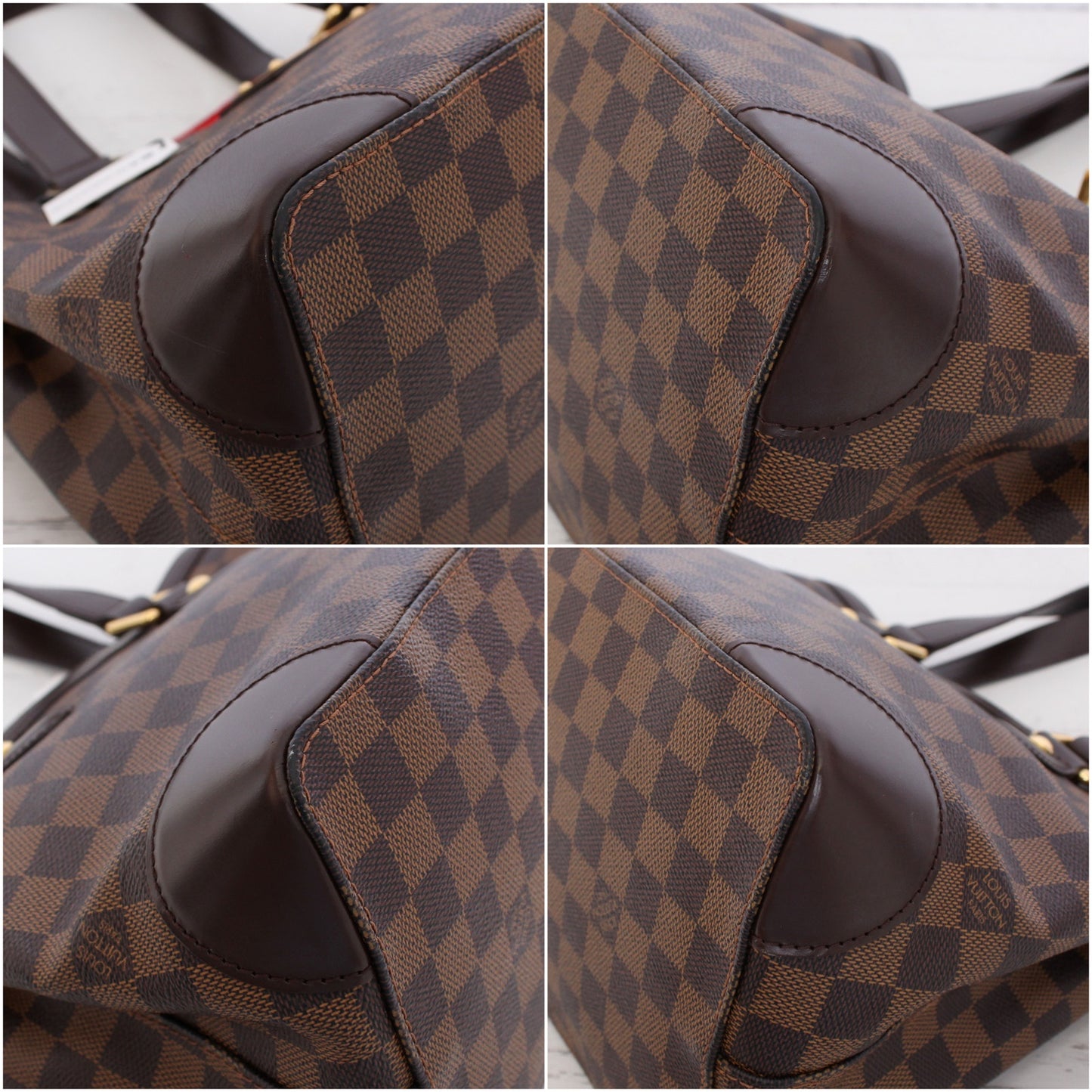 Louis Vuitton Hampstead PM Damier Ebene Tote Brown Shoulder Bag Purse LV A3535