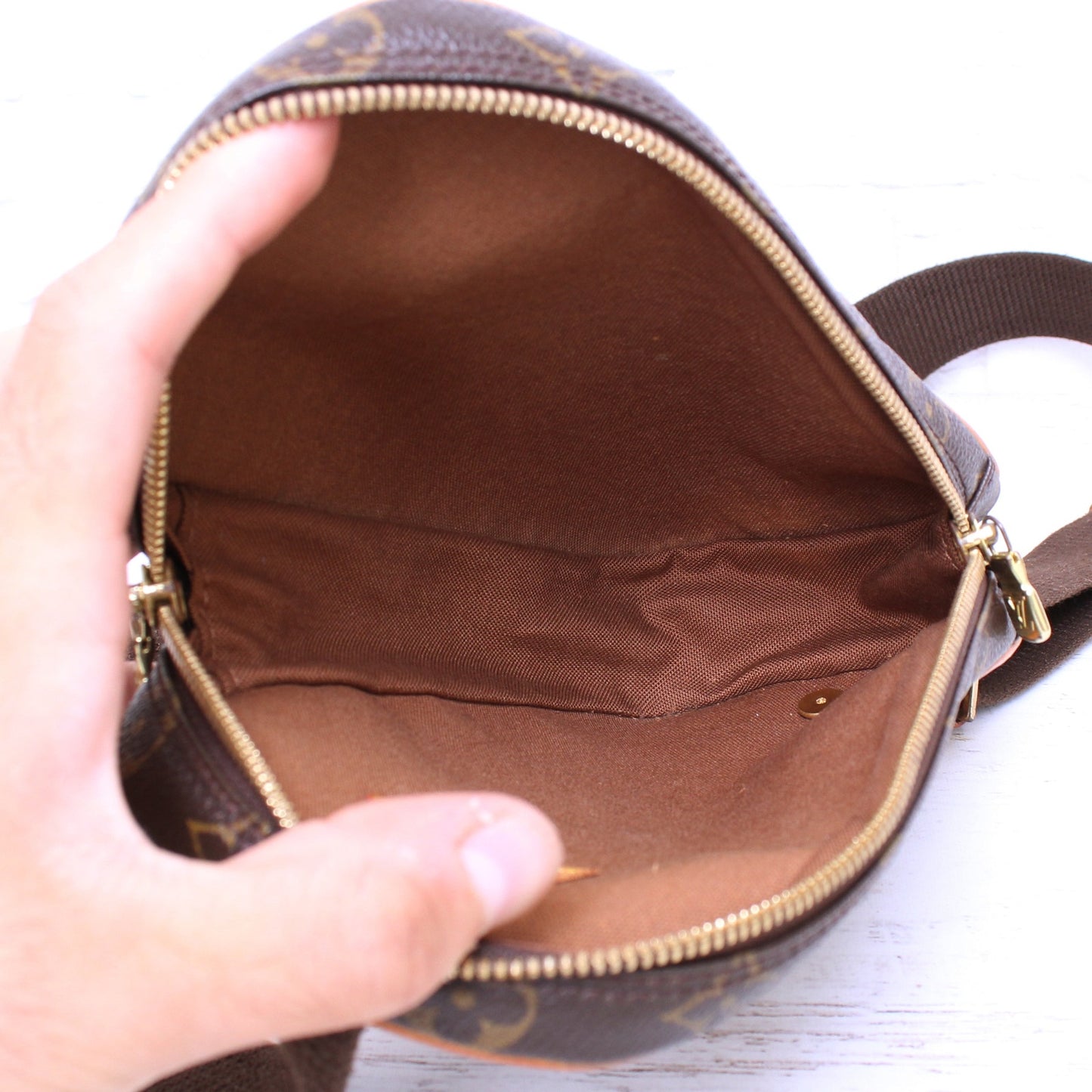 Louis Vuitton Pochette Gange Monogram Bumbag Belt Waist Crossbody Pouch A4285