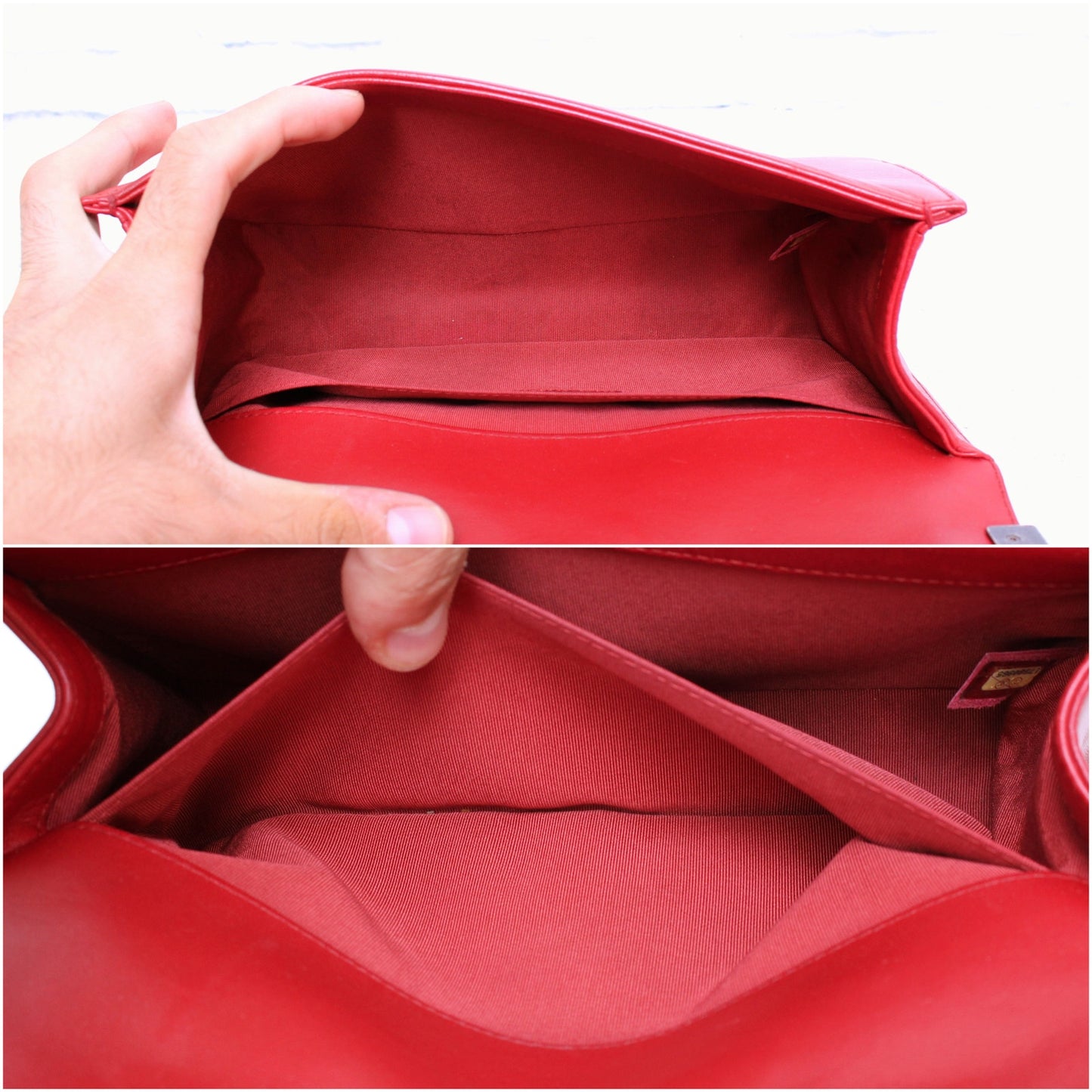 Chanel Boy Bag Limited Edition Chateau Celtic Red Calfskin Crossbody Bag A5090