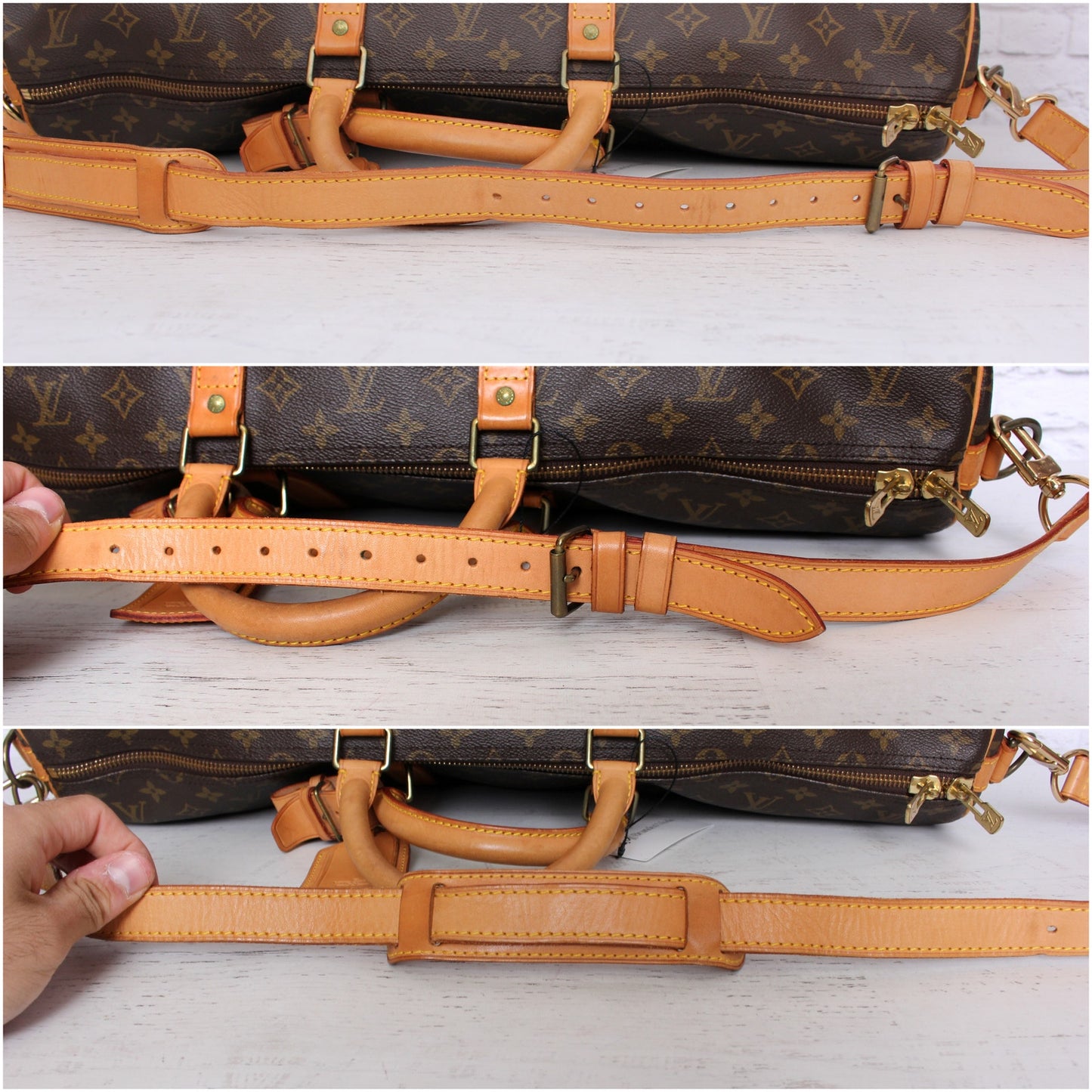 Louis Vuitton Keepall Bandouliere 55 Messenger Monogram Brown Travel A2282