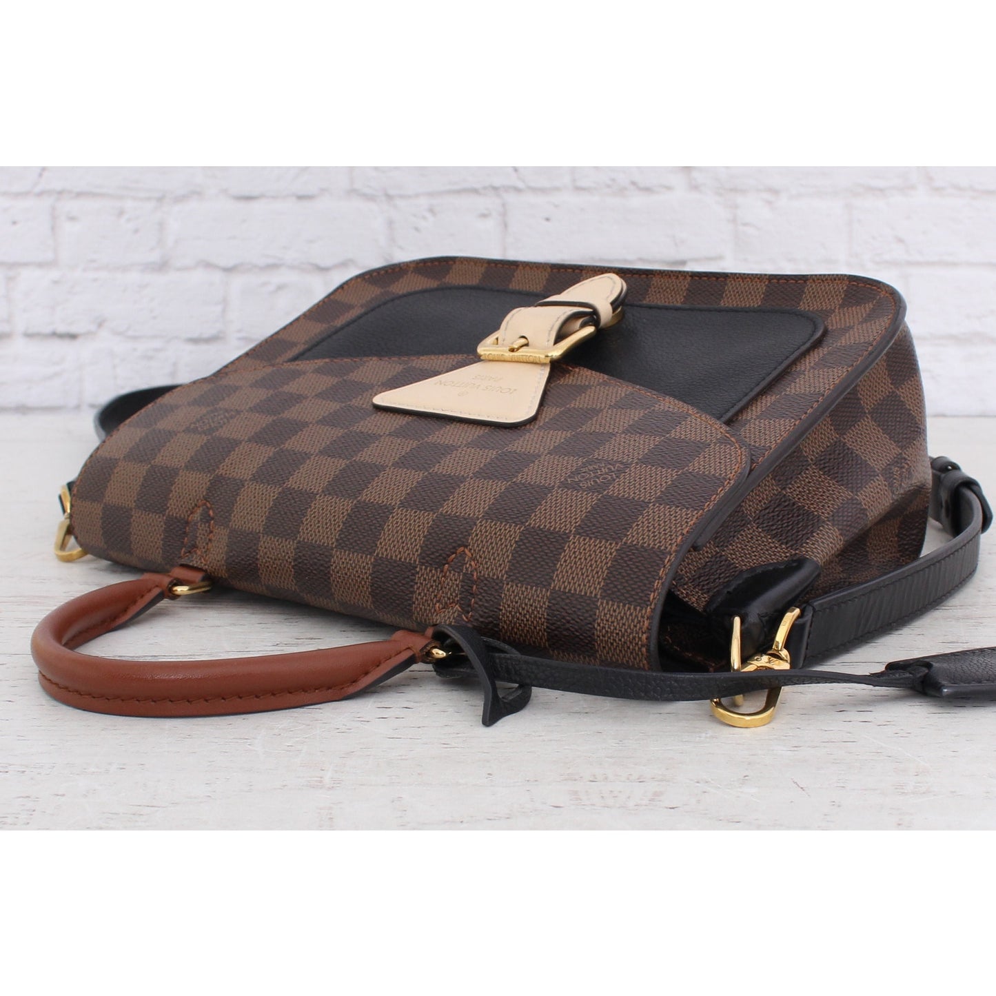 Louis Vuitton Beaumarchais Damier Ebene Leather Crossbody