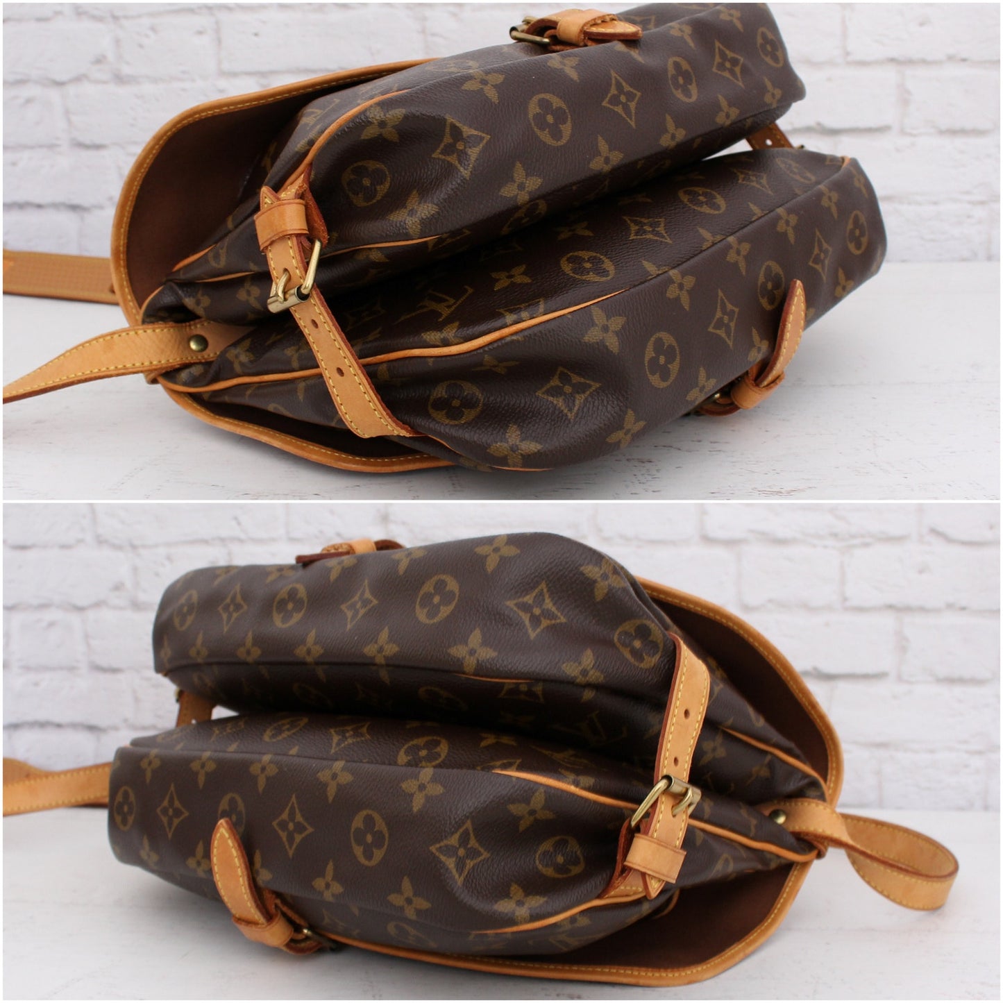 Louis Vuitton Saumur 30 Monogram Crossbody & Shoulder Bag Messenger Brown A4061