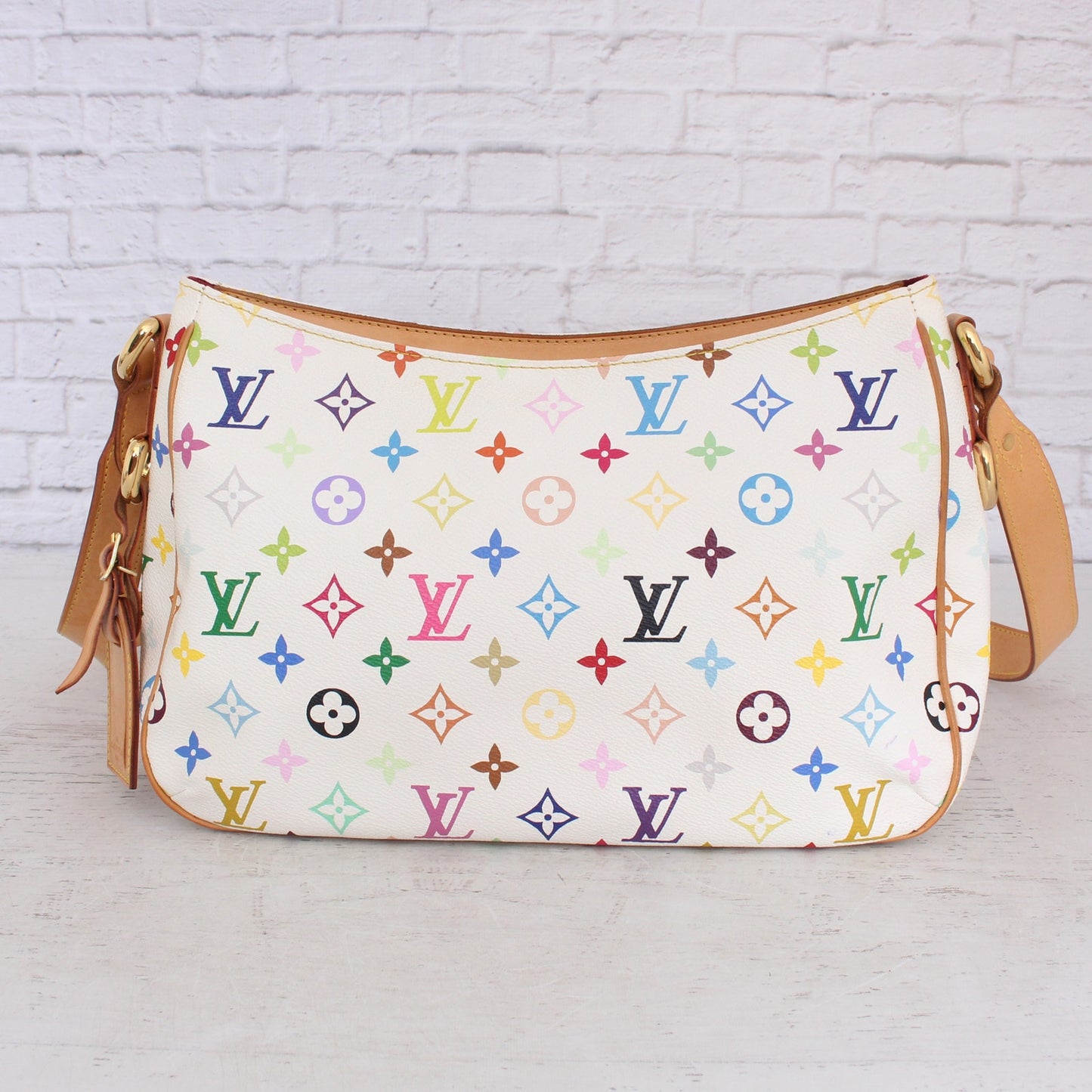 Louis Vuitton Lodge GM White Multicolor Crossbody Leather Shoulder Bag