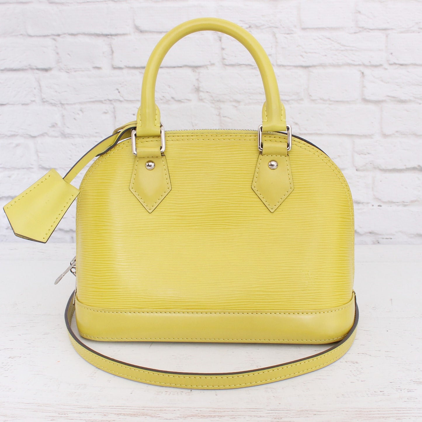 Louis Vuitton Alma BB Pistache Epi Crossbody Leather Satchel Handbag A3346