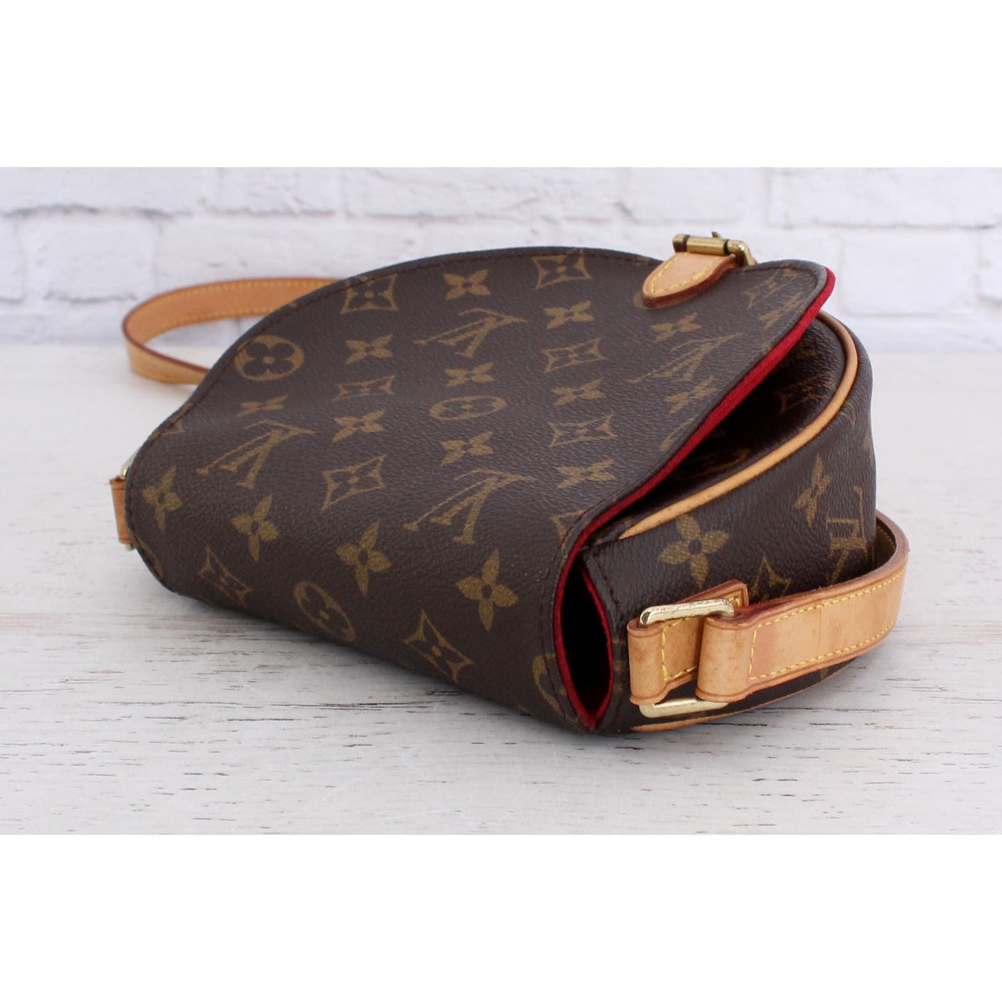 Louis Vuitton Tambourine Monogram Crossbody Shoulder Handbag Leather