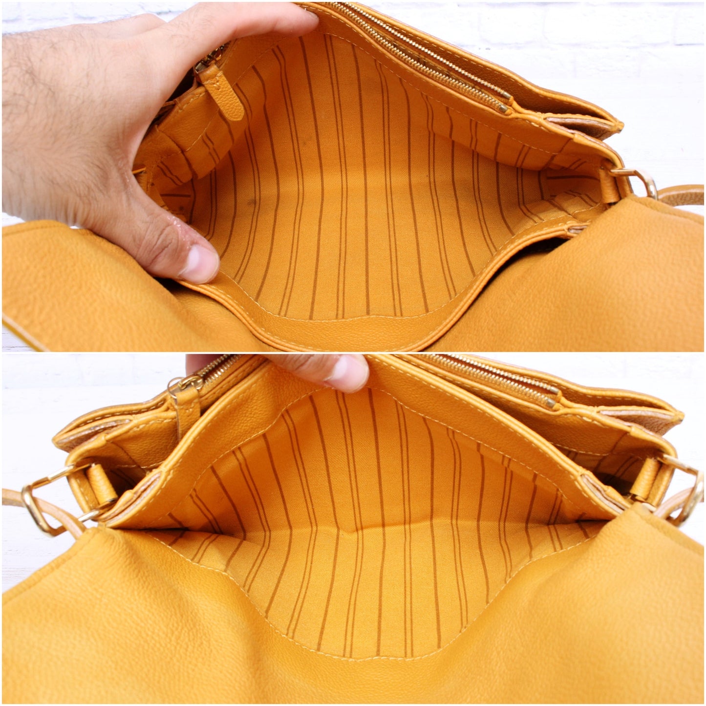 Louis Vuitton Fascinante Yellow Empreinte Crossbody Women Purse Handbag A5095