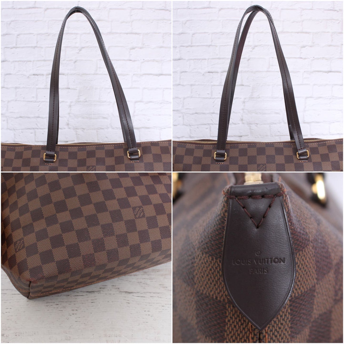 Louis Vuitton Iena MM Tote Damier Ebene Shoulder Bag