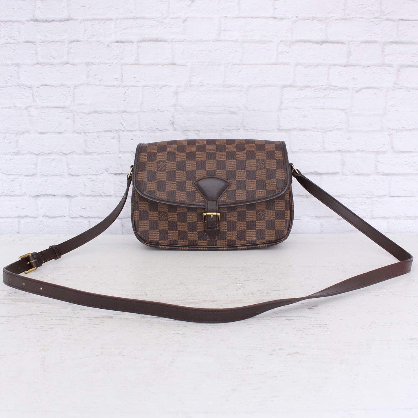 Louis Vuitton Sologne Damier Ebene Purse Crossbody