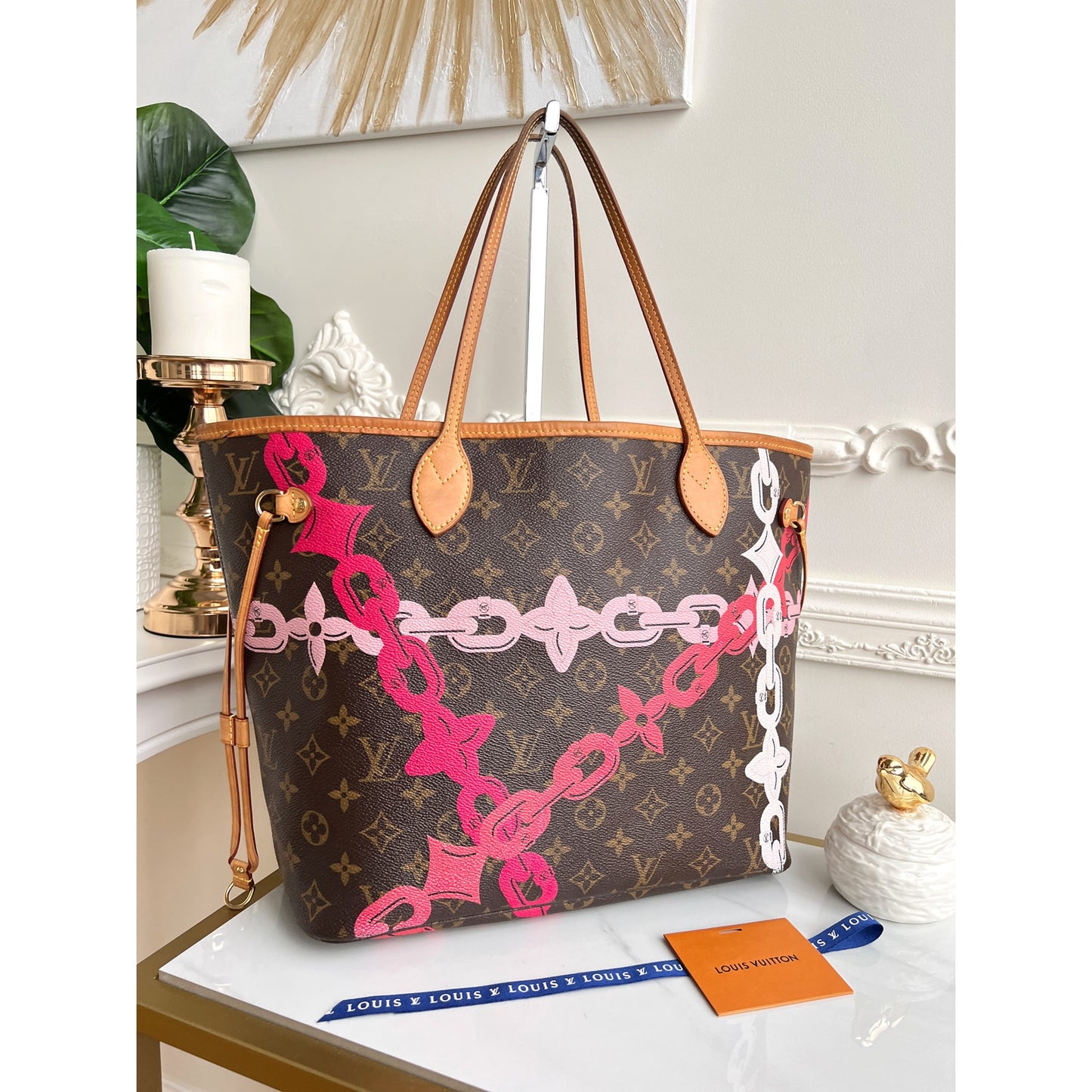 Louis Vuitton Neverfull MM Monogram Bay Chain Limited Edition