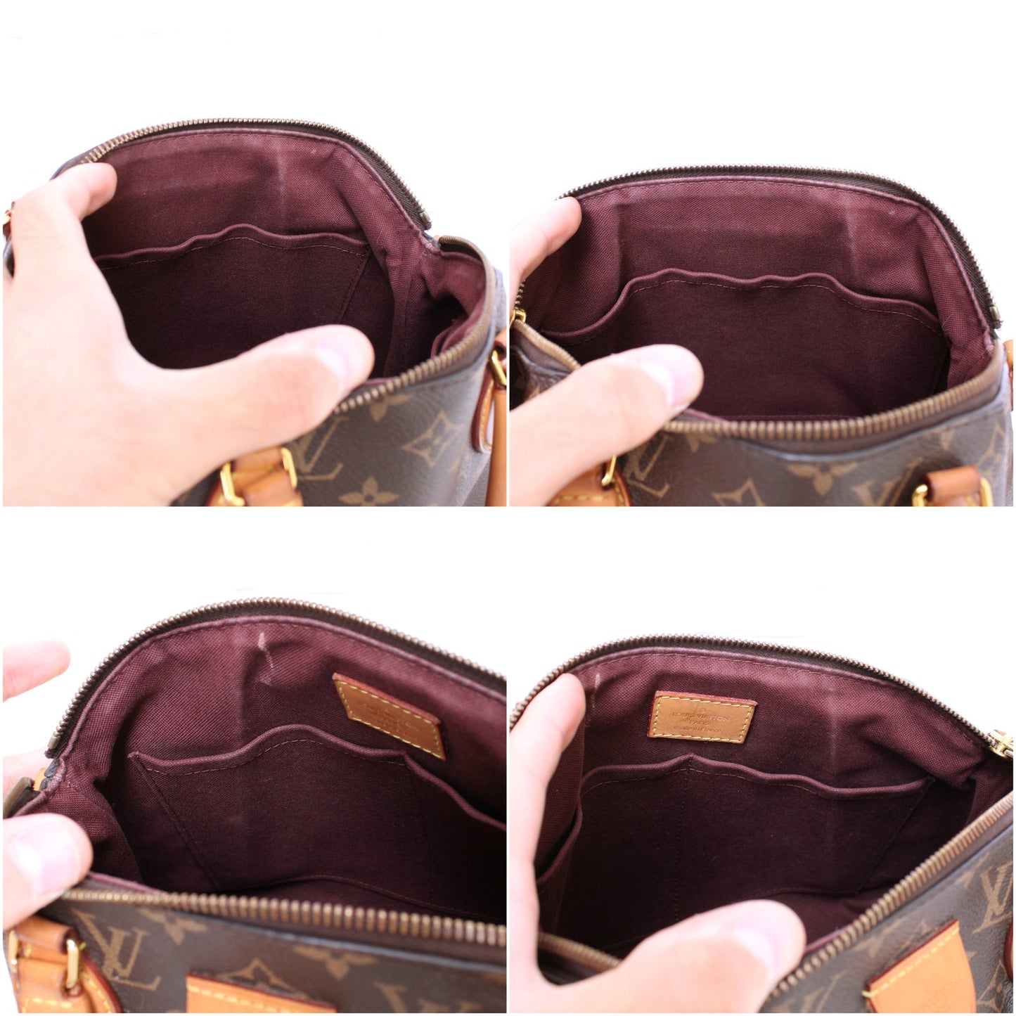 Louis Vuitton Rivoli PM Crossbody Monogram Canvas Satchel Brown Handbag A3573