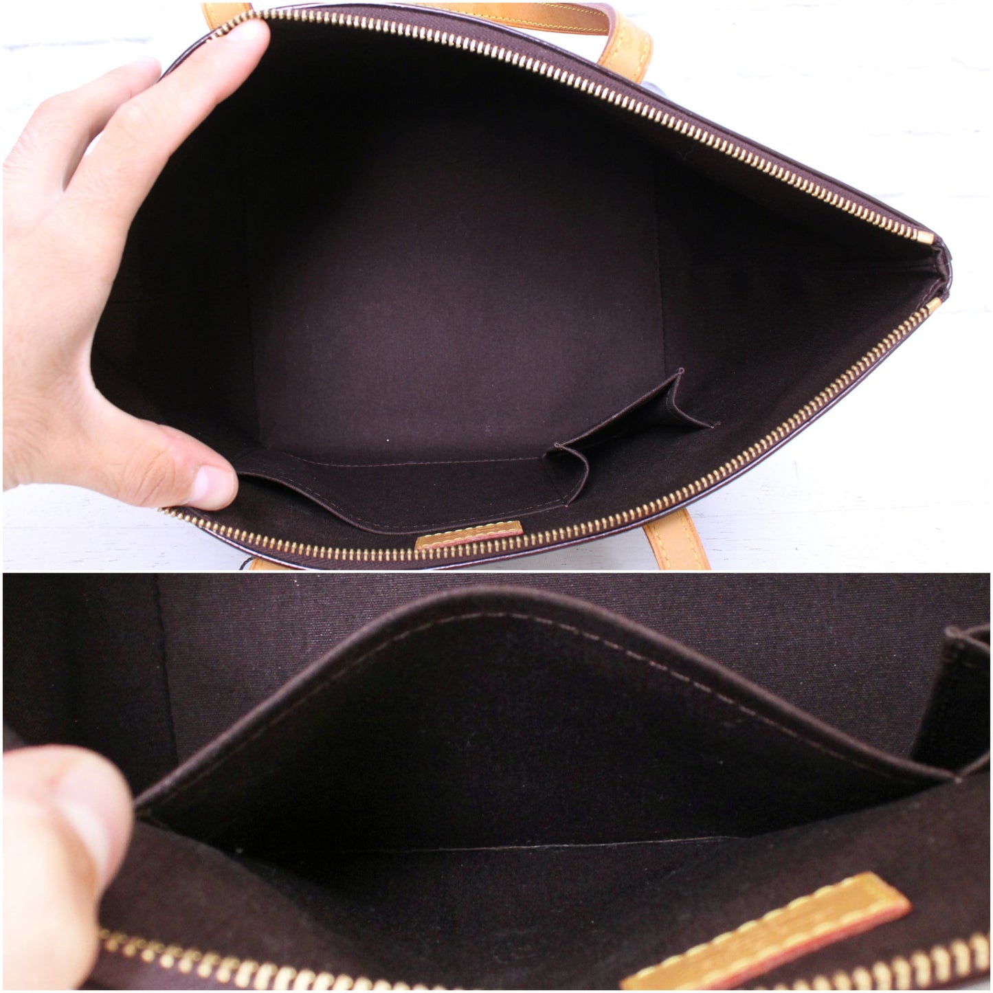 Louis Vuitton Bellevue PM Amarante Vernis Satchel Shoulder Tote Purse A5102