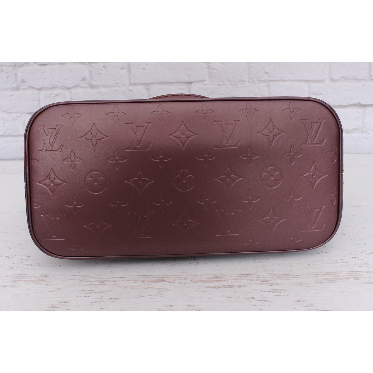 Louis Vuitton Stockton Purple Matte Vernis Satchel Shoulder Handbag Purse A4999