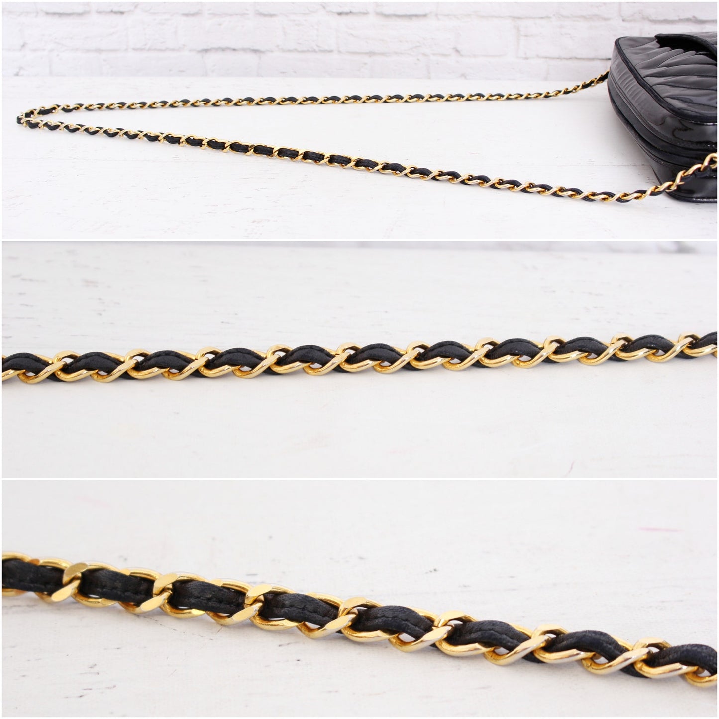 Chanel CC Black Patent Leather Camera Bag Shoulder Crossbody Purse A4959