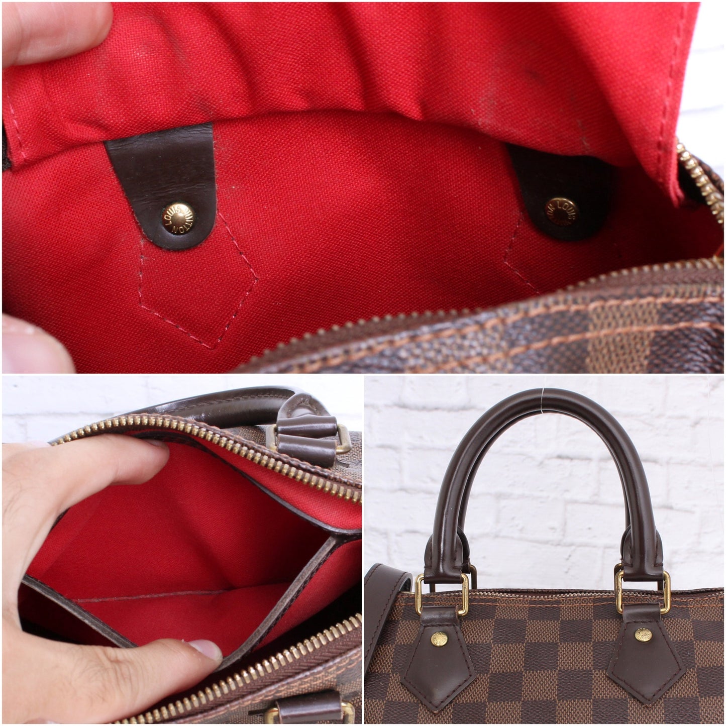 Louis Vuitton Speedy 25 Bandouliere Damier Ebene