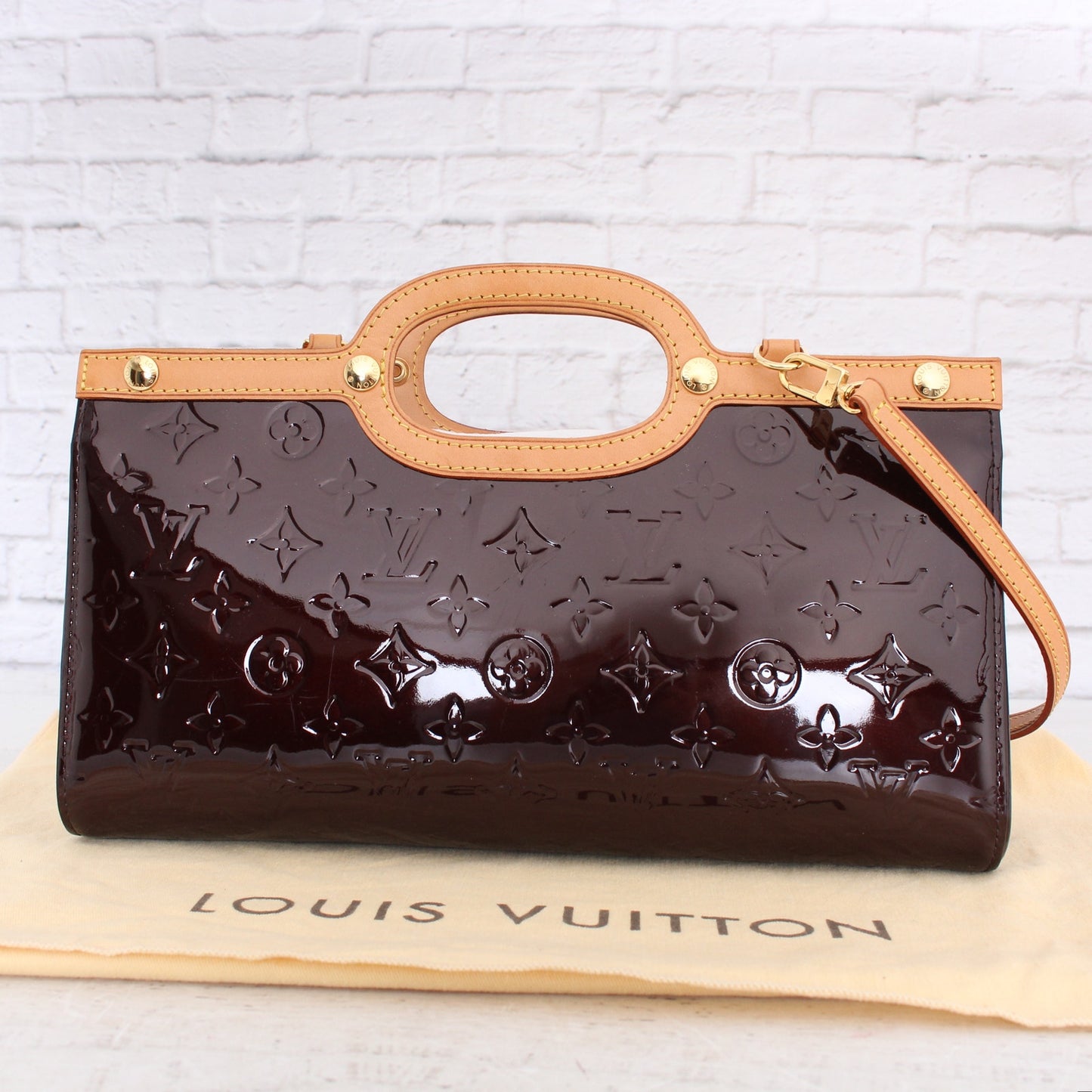 Louis Vuitton Roxbury Drive Purple Vernis Shoulder & Satchel Purse Bag