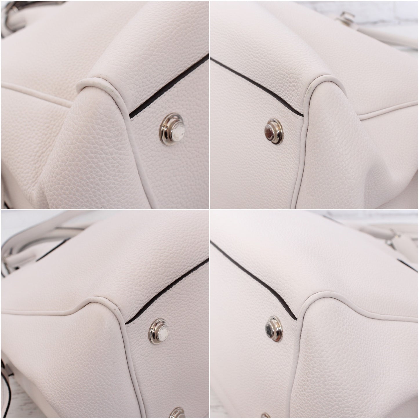 Louis Vuitton Mira MM White Taurillon Satchel Crossbody and Shoulder Purse A4780