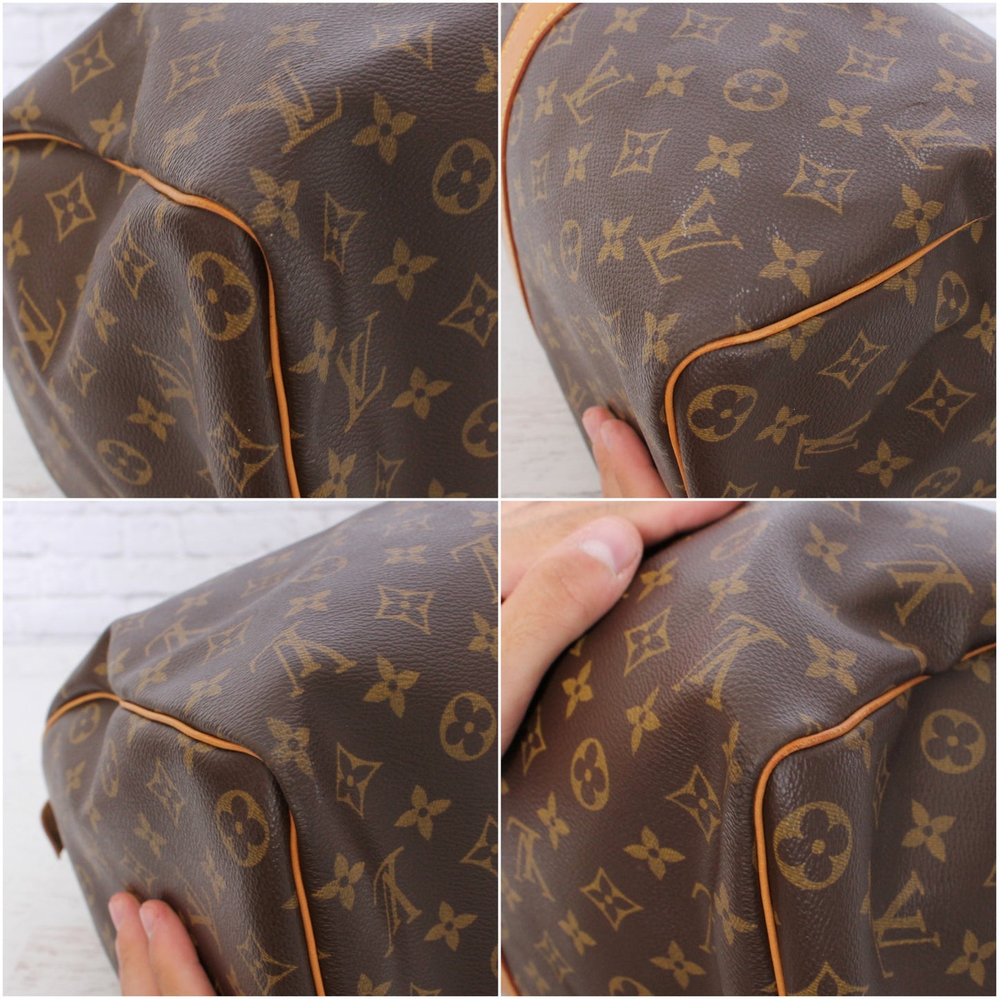 Louis Vuitton Keepall Boston 45 Monogram Duffle Bag Travel Handbag A5003