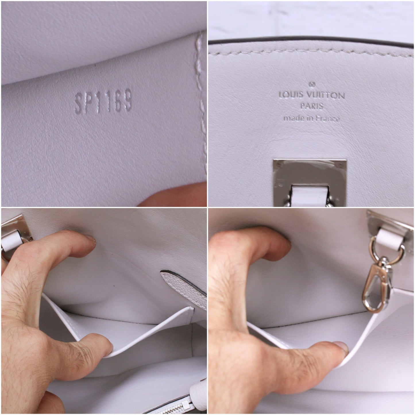 Louis Vuitton Mira MM White Taurillon Satchel Crossbody and Shoulder Purse A4780